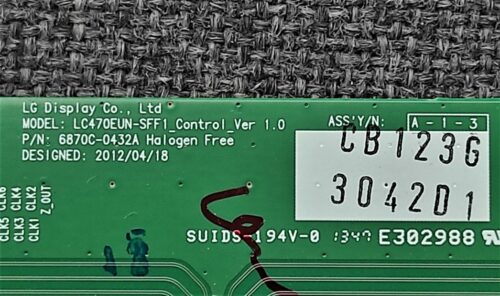 6870C-0432A LC470EUN-SFF1_CONTROL_VER 1.0 Tcon - imagine 2