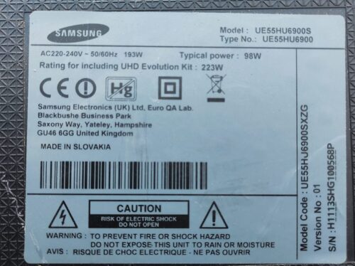 BN41-02206B,BN94-07578C SAMSUNG UE55HU6900S - imagine 5