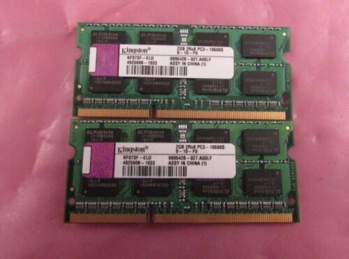 Memorie laptop 4GB DDR3 kingston kit 2x 2GB RAM PC3-10600S-9-10-f0