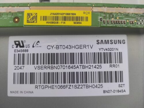 BN41-02756C BN94-15769L Samsung UE43TU8070U UE43TU8072U UE43TU8000K UE43TU8079U - imagine 4